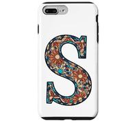 Pezzo indossabile ispirato al mosaico artistico lettera S artigianale Custodia per iPhone 7 Plus/8 Plus