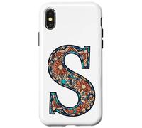 Pezzo indossabile ispirato al mosaico artistico lettera S artigianale Custodia per iPhone X/XS