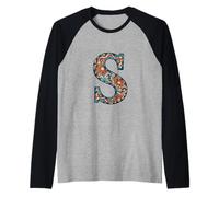 Pezzo indossabile Ispirato al Mosaico Artistico Lettera S Artigianale Maglia con Maniche Raglan