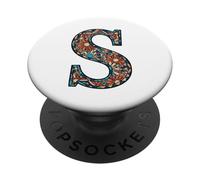 Pezzo indossabile ispirato al mosaico artistico lettera S artigianale PopSockets PopGrip Adesivo