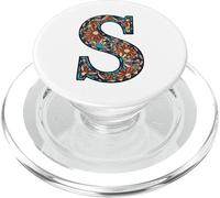 Pezzo indossabile ispirato al mosaico artistico lettera S artigianale PopSockets PopGrip per MagSafe