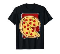 Pezzo mancante Fetta di pizza abbinata alla coppia di San Maglietta