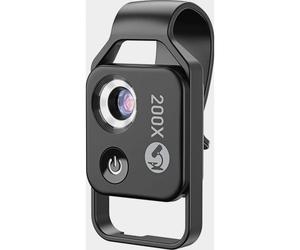 pezzo MS002 200X Obiettivo per microscopio professionale per telefono con clip universale per telefono per piante, insetti, capelli, pelle, gioielli