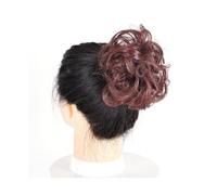 Pezzo per capelli chignon Capelli ricci disordinati Chignon Ciambella Pad for capelli Capelli elastici Parrucchino sintetico for donna Pezzi di capelli per le donne(33)