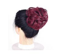 Pezzo per capelli chignon Capelli ricci disordinati Chignon Ciambella Pad for capelli Capelli elastici Parrucchino sintetico for donna Pezzi di capelli per le donne(99J)