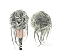 Pezzo per capelli chignon Chignon for capelli disordinati Updo Scrunchies lunghi Avvolgi l'estensione della coda di cavallo Posticci ondulati Fascia for chignon Pezzi di capelli per le donne(Ombre Gra