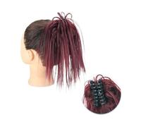 Pezzo per capelli chignon Clip for artigli sintetici Estensioni for capelli chignon disordinato Chignon soffice Chignon biondo nero Updo Parrucchino falso naturale for le donne Pezzi di capelli per le