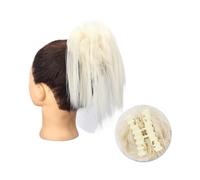 Pezzo per capelli chignon Clip for artigli sintetici Estensioni for capelli chignon disordinato Chignon soffice Chignon biondo nero Updo Parrucchino falso naturale for le donne Pezzi di capelli per le