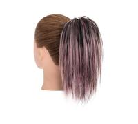 Pezzo per capelli chignon Clip for artiglio dritto sintetico Chignon Ciambella soffice con trecce Scrunchies Chignon disordinato Updo Posticci Estensioni Pezzi di capelli per le donne(2)