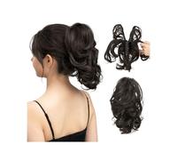 Pezzo per capelli chignon Clip sintetica for artigli fai da te nelle estensioni dei capelli coda di cavallo Parrucchino Chignon finto Nero Biondo Capelli naturali Falso codino for le donne Pezzi di ca