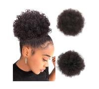 Pezzo per capelli chignon Estensioni della coda di cavallo ricci afro sbuffo Pezzi di capelli corti sintetici Updo for accessori for capelli dall'aspetto naturale e dallo stile Pezzi di capelli per le