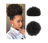 Pezzo per capelli chignon Estensioni della coda di cavallo ricci afro sbuffo Pezzi di capelli corti sintetici Updo for accessori for capelli dall'aspetto naturale e dallo stile Pezzi di capelli per le