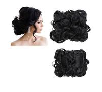 Pezzo per capelli chignon Pettine sintetico grande con clip nell'estensione dei capelli ricci Chignon Pezzi di capelli Donna Updo Cover Parrucchino Estensione Chignon Pezzi di capelli per le donne(Dar