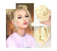 Pezzo per capelli chignon Pezzi di capelli sintetici for chignon spaziale 2 pezzi Mini clip for artiglio disordinato e orecchie di gatto Estensioni for chignon di capelli finti Accessori for parrucche