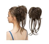 Pezzo per capelli chignon Postino for capelli ricci elastici sintetici giornalieri Scrunchie Nero Biondo Marrone Capelli finti naturali Fascia for chignon Updo Ciambella Pezzi di capelli per le donne(