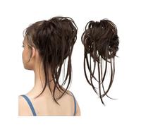 Pezzo per capelli chignon Postino for capelli ricci elastici sintetici giornalieri Scrunchie Nero Biondo Marrone Capelli finti naturali Fascia for chignon Updo Ciambella Pezzi di capelli per le donne(
