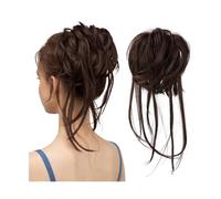 Pezzo per capelli chignon Postino for capelli ricci elastici sintetici giornalieri Scrunchie Nero Biondo Marrone Capelli finti naturali Fascia for chignon Updo Ciambella Pezzi di capelli per le donne(