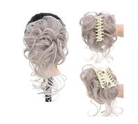 Pezzo per capelli disordinato per donna, 1PCS Estensione di elastici for chignon for capelli ricci disordinati, chignon sintetico ondulato riccio ciocca di capelli artiglio clip chignon for capelli ch