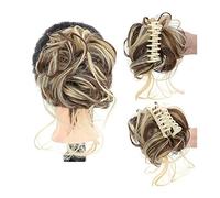 Pezzo per capelli disordinato per donna, 1PCS Estensione di elastici for chignon for capelli ricci disordinati, chignon sintetico ondulato riccio ciocca di capelli artiglio clip chignon for capelli ch