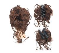 Pezzo per capelli disordinato per donna, 1PCS Estensione di elastici for chignon for capelli ricci disordinati, chignon sintetico ondulato riccio ciocca di capelli artiglio clip chignon for capelli ch