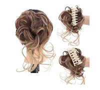 Pezzo per capelli disordinato per donna, 1PCS Estensione di elastici for chignon for capelli ricci disordinati, chignon sintetico ondulato riccio ciocca di capelli artiglio clip chignon for capelli ch