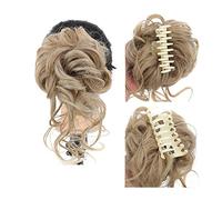 Pezzo per capelli disordinato per donna, 1PCS Estensione di elastici for chignon for capelli ricci disordinati, chignon sintetico ondulato riccio ciocca di capelli artiglio clip chignon for capelli ch