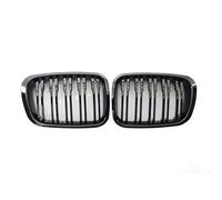 Pezzo Ricambio Griglia Auto Parte Di Ricambio Per Accessori Auto Con Rene Anteriore Doppia Per Linea Nera Opaca Compatibile Con BMW Per E46 4 Porte 1998 1999 2000 2001(Gloss black)