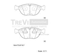 PF1000 Kit pastiglie freno, Freno a disco Trevi Automotive