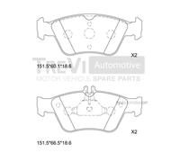 PF1010 Kit pastiglie freno, Freno a disco Trevi Automotive
