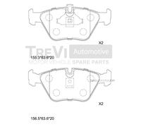 PF1019 Kit pastiglie freno, Freno a disco Trevi Automotive