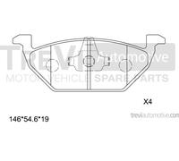 PF1026 Kit pastiglie freno, Freno a disco Trevi Automotive
