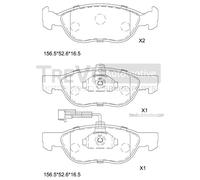 PF1040 Kit pastiglie freno, Freno a disco Trevi Automotive