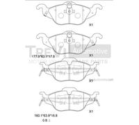 PF1051 Kit pastiglie freno, Freno a disco Trevi Automotive