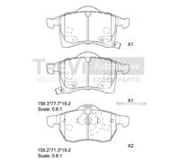 PF1053 Kit pastiglie freno, Freno a disco Trevi Automotive