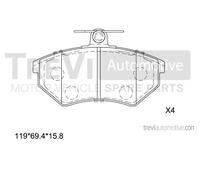 PF1060 Kit pastiglie freno, Freno a disco Trevi Automotive