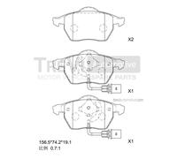 PF1065 Kit pastiglie freno, Freno a disco Trevi Automotive