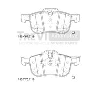 PF1073 Kit pastiglie freno, Freno a disco Trevi Automotive