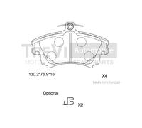 PF1079 TREVI AUTOMOTIVE Kit pastiglie freno, Freno a disco per MITSUBISHI,SMART,