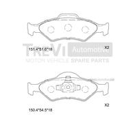 PF1082 Kit pastiglie freno, Freno a disco Trevi Automotive