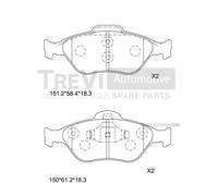 PF1083 Kit pastiglie freno, Freno a disco Trevi Automotive