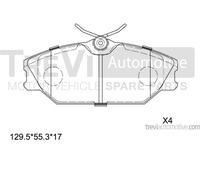 PF1096 Kit pastiglie freno, Freno a disco Trevi Automotive