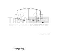 PF1097 Kit pastiglie freno, Freno a disco Trevi Automotive