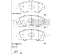 PF1100 Kit pastiglie freno, Freno a disco Trevi Automotive