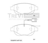 PF1117 Kit pastiglie freno, Freno a disco Trevi Automotive