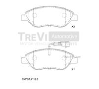 PF1118 Kit pastiglie freno, Freno a disco Trevi Automotive