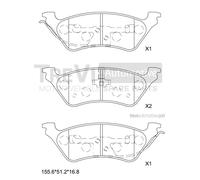 PF1124 Kit pastiglie freno, Freno a disco Trevi Automotive
