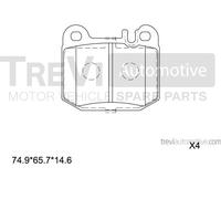 PF1142 Kit pastiglie freno, Freno a disco Trevi Automotive