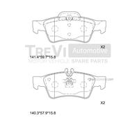 PF1148 Kit pastiglie freno, Freno a disco Trevi Automotive