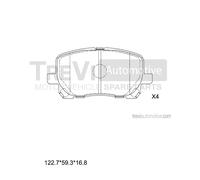 PF1151 Kit pastiglie freno, Freno a disco Trevi Automotive