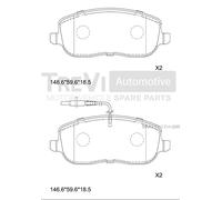 PF1164 Kit pastiglie freno, Freno a disco Trevi Automotive